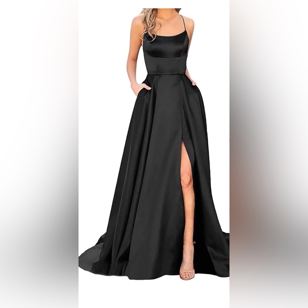 Black Satin Gown